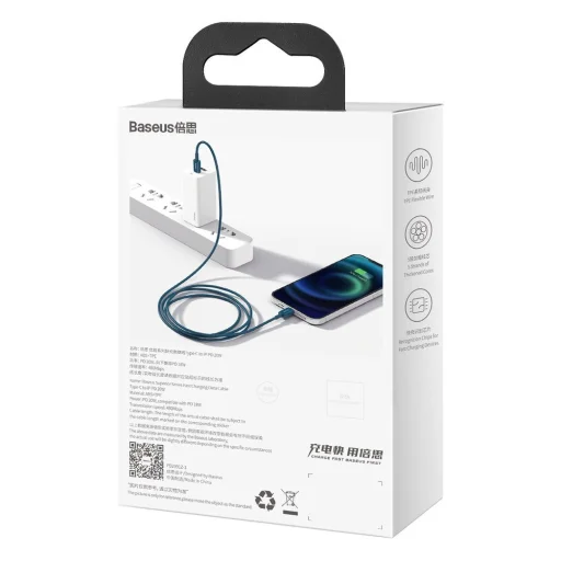Baseus Superior USB Type-C - Lightning töltő és adatkábel PD 20W 2m kék (CATLYS-C03) - 10