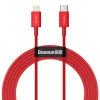 Baseus Superior USB Type-C - Lightning töltő és adatkábel PD 20W 2m piros (CATLYS-C09) thumbnail
