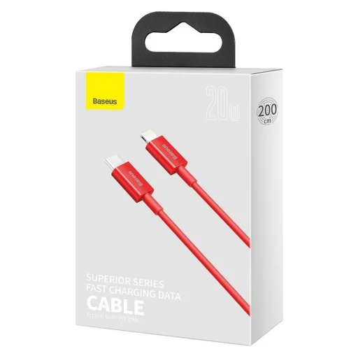 Baseus Superior USB Type-C - Lightning töltő és adatkábel PD 20W 2m piros (CATLYS-C09) - 10