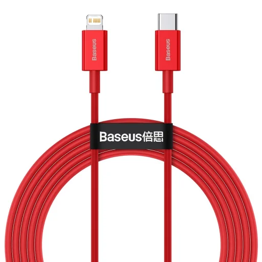 Baseus Superior USB Type-C - Lightning töltő és adatkábel PD 20W 2m piros (CATLYS-C09) - 1
