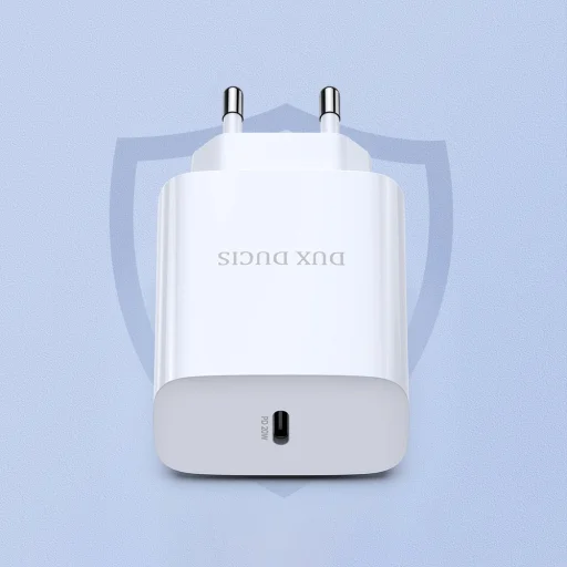 Dux Ducis Hálózati töltő adapter USB Type-C PD 20W + USB Type-C - Lightning 1m fehér - 13