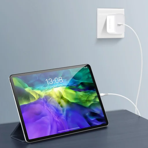 Dux Ducis Hálózati töltő adapter USB Type-C PD 20W + USB Type-C - Lightning 1m fehér - 5