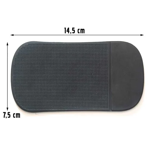 Csúszásmentes telefontartó műszerfalra 14.5 x 7.5cm fekete - 1
