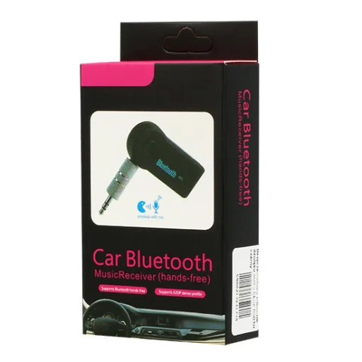 Bluetooth fogadó egység AUX adapter 3.5mm jack csatlakozóval fekete - 2