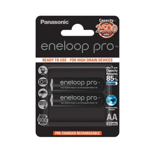 Panasonic Eneloop Pro újratölthető elem R6/AA 2500mAh - 2db Blister - 1