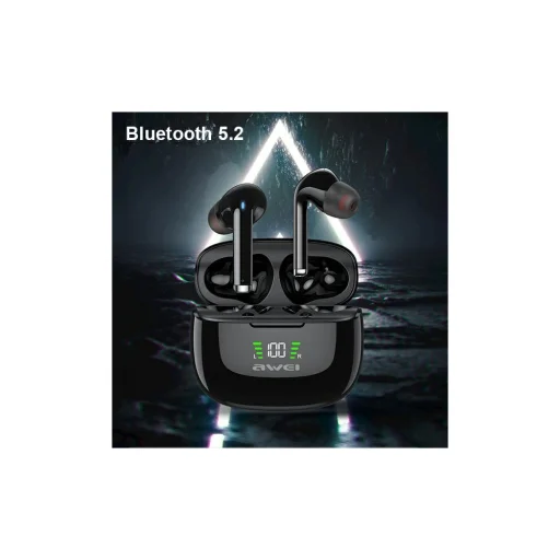Awei TA8 TWS Vezeték nélküli bluetooth 5.2 fülhallgató fekete - 3