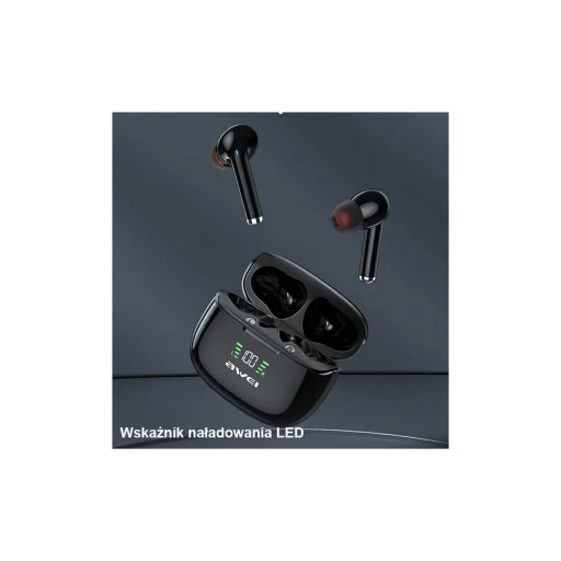 Awei TA8 TWS Vezeték nélküli bluetooth 5.2 fülhallgató fekete - 4