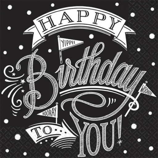 Happy Birthday szalvéta 36 db-os, 25*25 cm - 1