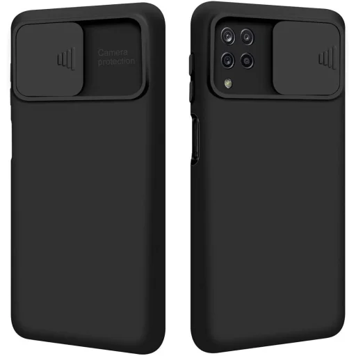 Samsung A22 4G Nexeri Szilikon tok kameralencse védővel fekete - 1