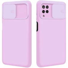 Samsung A22 4G Nexeri Szilikon tok kameralencse védővel lila