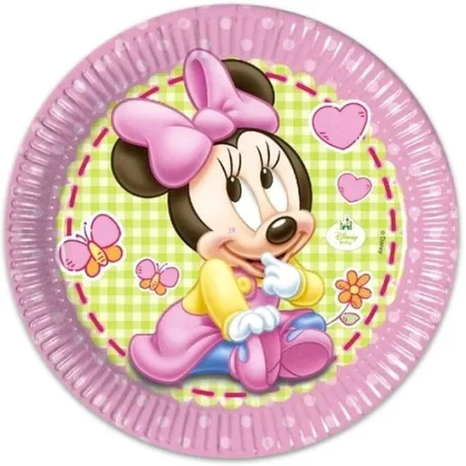 Disney Baby Minnie Papírtányér 8 db-os 23 cm (PNN84349) - 1