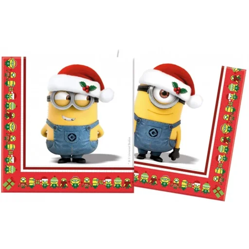 Minyonok XMAS szalvéta 20 db-os (PNN87205) - 1