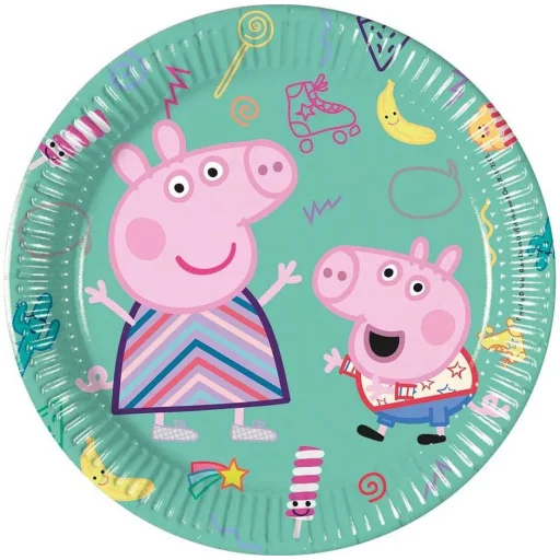 Peppa malac Papírtányér 8 db-os 20 cm (PNN91136) - 1