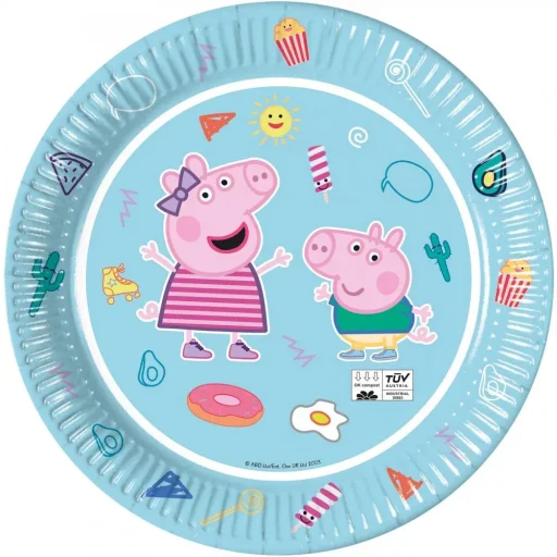 Peppa Pig Star Shine komposztálható Papírtányér 8 db-os 23 cm (PNN91877) - 1