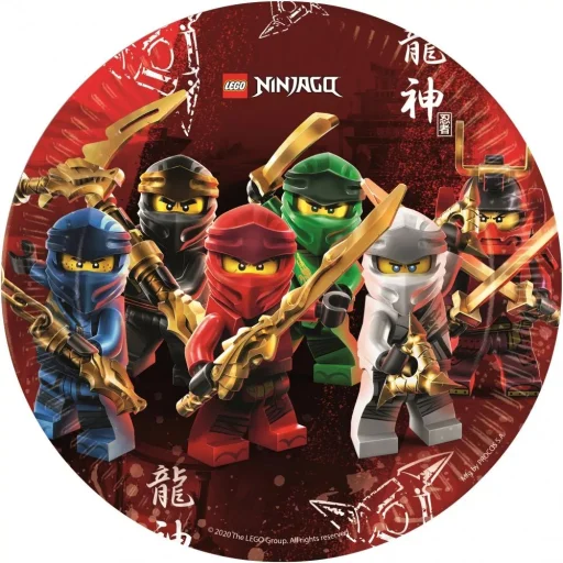 Lego Ninjago Papírtányér 8 db-os 23 cm (PNN92239) - 1