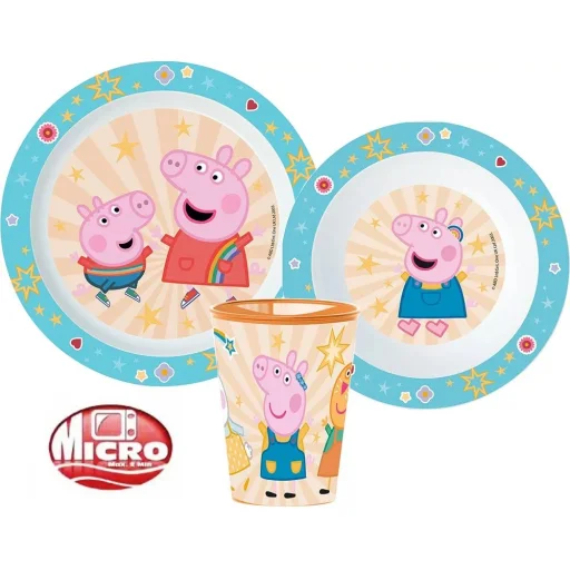 Peppa malac étkészlet, micro műanyag szett (STF11137) - 1