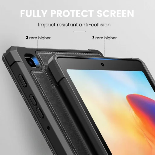 Samsung Tab A7 Lite 8.7 T220 / T225 Infiland Classic Stand Tok Fekete - 2