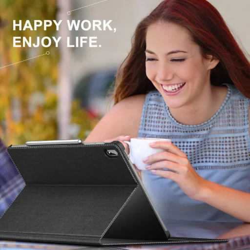 Samsung Tab S7 Fe 5G 12.4 T730 / T736B Infiland Classic Stand Tok Fekete - 8