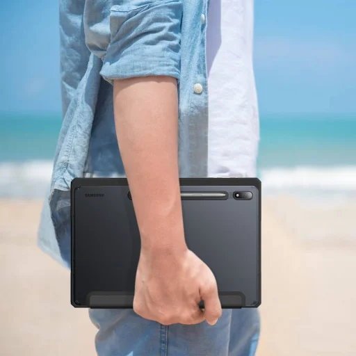 Samsung Tab S7 FE 5G 12.4 T730 / T736B Infiland Crystal Case Tok fekete - 7