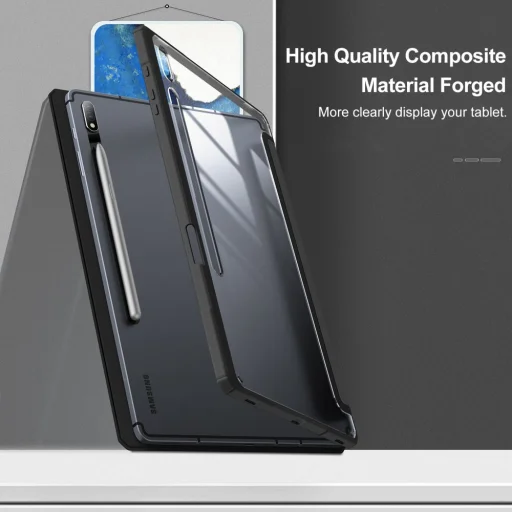 Samsung Tab S7 FE 5G 12.4 T730 / T736B Infiland Crystal Case Tok fekete - 2