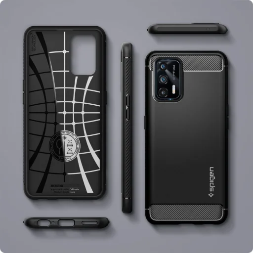 Realme GT 5G Spigen Rugged Armor tok matt fekete (ACS03662) - 7