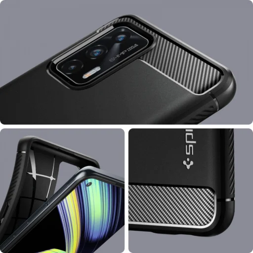 Realme GT 5G Spigen Rugged Armor tok matt fekete (ACS03662) - 3