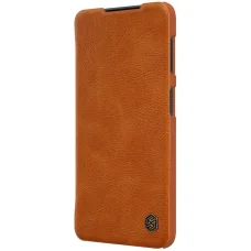 Samsung Galaxy A22 4G Nillkin Qin bőr fliptok barna