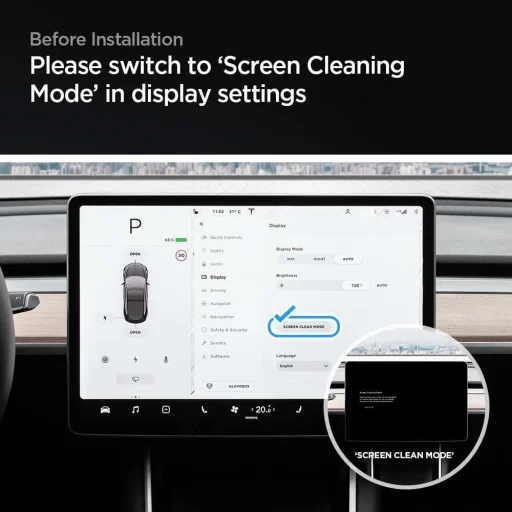 Tesla Model Y / 3 Spigen Glas.TR EZ Fit kijelzővédő üvegfólia + felhelyezőkeret - 8