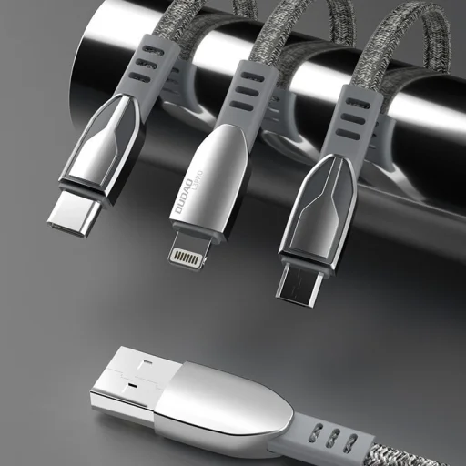 Dudao USB - Micro USB Zinc Alloy 5A 1m USB kábel szürke (L3PROM) - 6