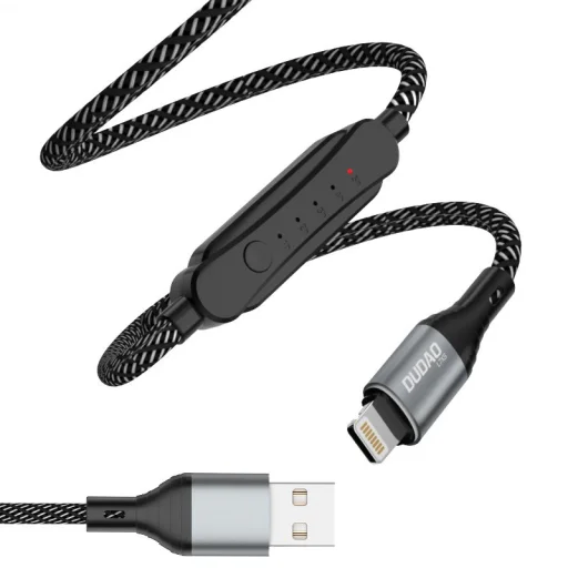 Dudao USB - Lightning kábel 5A 1m töltési időzítővel 1 - 5 óra fekete (L7xsL) - 3
