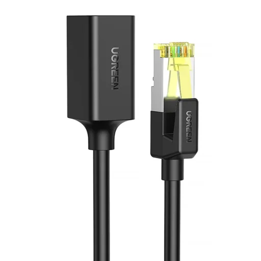 Ugreen UTP hosszabbító kábel RJ45 Cat 7 1000Mbps/ 10Gbps internet kábel 1m fekete Ugreen (NW148) - 10