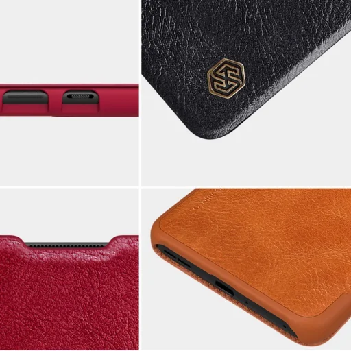 OnePlus 9 Nillkin Qin bőr fliptok fekete - 14