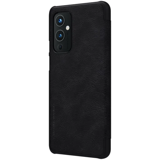 OnePlus 9 Nillkin Qin bőr fliptok fekete - 5