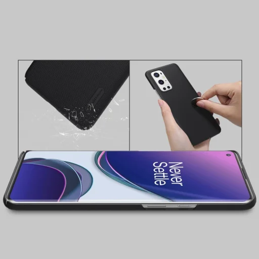 OnePlus 9 Pro Nillkin Super Frosted tok + kihajtható támaszték fekete - 7