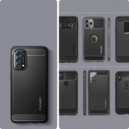 Oppo Reno 5 5G / Find X3 Lite Spigen Rugged Armor tok matt fekete (ACS02822) - 2