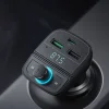 Ugreen FM Transmitter Bluetooth 5.0 és autós telefon töltő 3xUSB, TF, SD kártyaolvasó 4.8A fekete (CD229) - 2