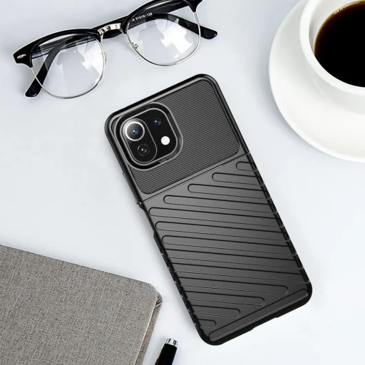 Xiaomi Mi 11 Lite 5G Thunder fokozott védelmet biztosító flexibilis TPU tok kék - 10