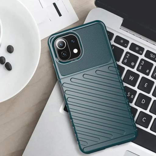 Xiaomi Mi 11 Lite 5G Thunder fokozott védelmet biztosító flexibilis TPU tok kék - 5