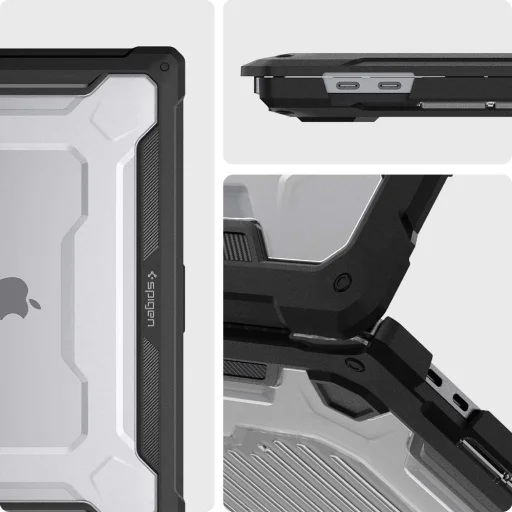 Macbook Pro 16 2019 - 2021 Spigen Rugged Armor tok matt fekete - 11