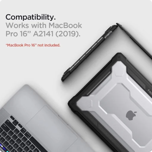 Macbook Pro 16 2019 - 2021 Spigen Rugged Armor tok matt fekete - 14