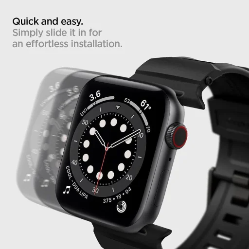 Spigen Rugged  Apple Watch 3 / 4 / 5 / 6 / 7 / 8 / SE (38 / 40 /41 mm) szíj matt fekete - 9