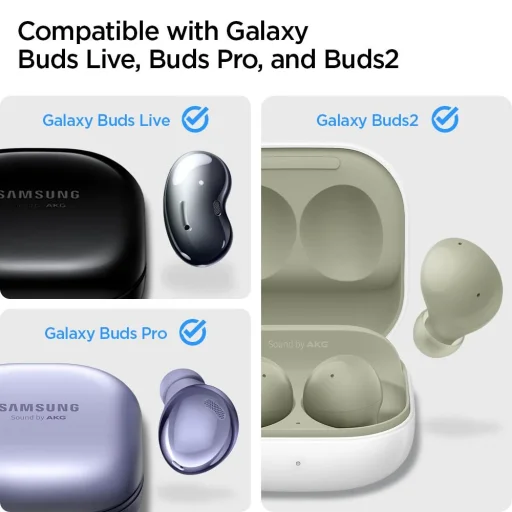 Samsung Galaxy Buds 2 / Live / Pro Spigen Urban Fit tok fekete színben - 9