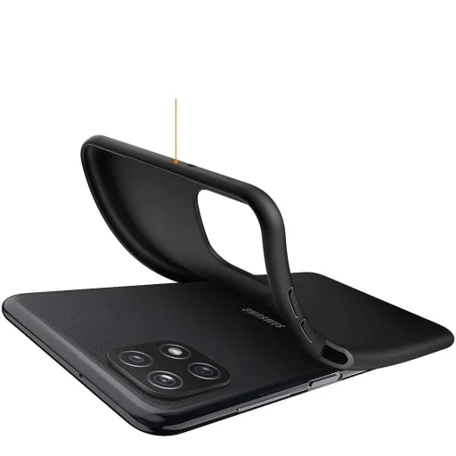 Samsung Galaxy A22 4G Szilikon flexibilis tok fekete - 4