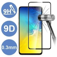 Huawei Y6 2019 Prémium 9D FULL GLUE kijelzővédő üvegfólia fekete