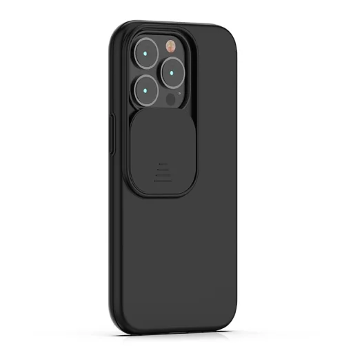 iPhone 13 Pro matt TPU tok kameralencse védővel fekete Alphajack - 1