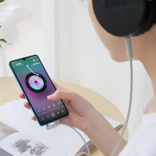 Borofone BL4 3.5mm - 3.5mm audio mini jack kábel döntött fejjel 2m fekete - 5