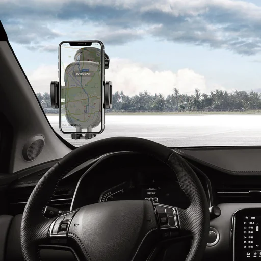 Borofone BH37 Univerzális autós telefontartó műszerfalra fekete - 7