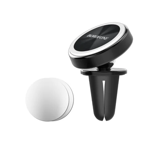 Borofone BH6 Platinum Mágneses autós telefontartó szellőzőre fekete - 1