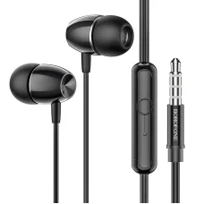 Borofone BM57 Platinum Vezetékes fülhallgató 3.5mm jack fekete