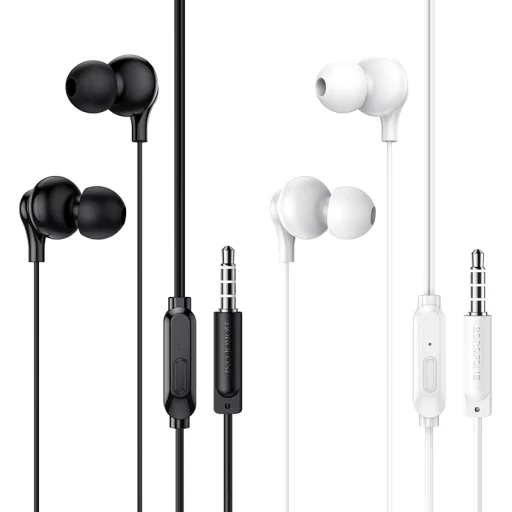 Borofone BM59 Collar vezetékes fülhallgató fekete 3.5mm jack - 1